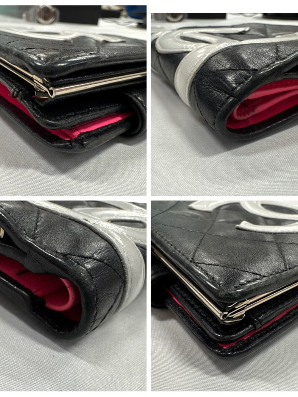 CHANEL Black Camden Double Sided Leather Calf Skin Wallet Small - Picture 4 of 9